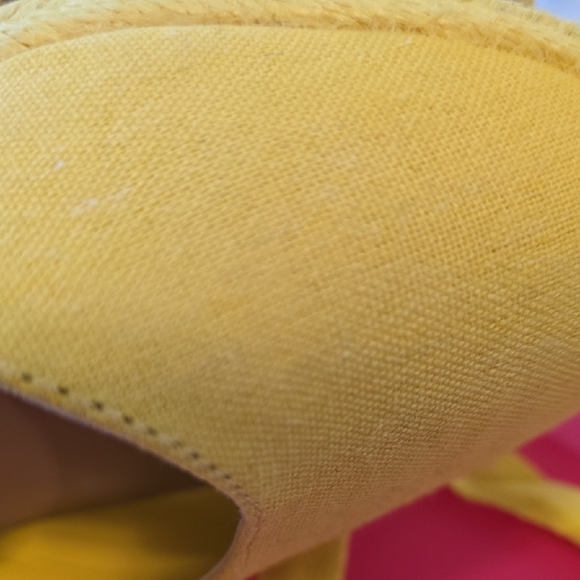 Sunny Yellow Espadrille Wedges - Picture 14 of 17